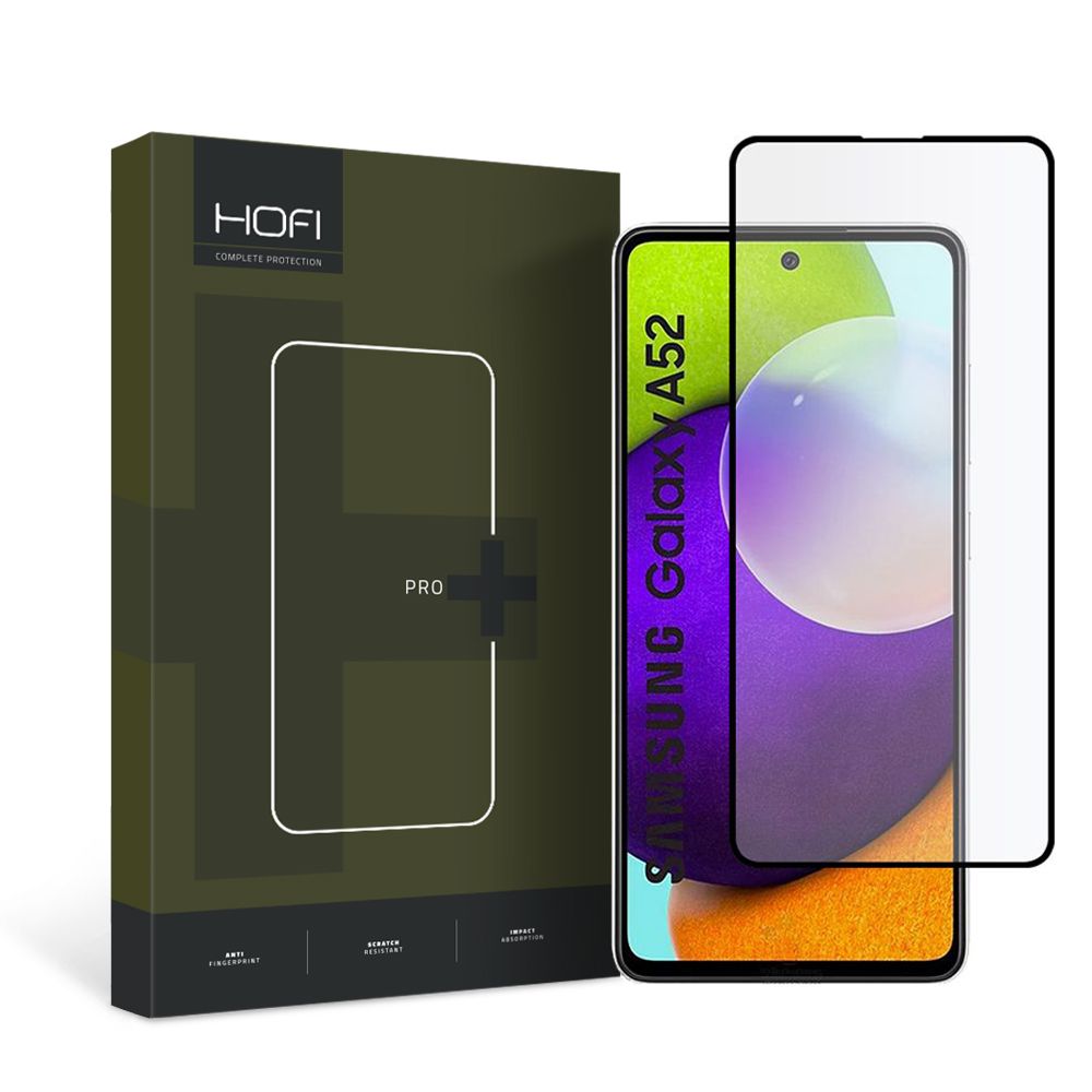 Folie de protectie Ecran HOFI PRO+ pentru Samsung Galaxy A52s 5G A528 / A52 5G A526 / A52 A525, Sticla securizata, Full Glue, Neagra HOFI081BLK