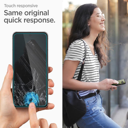 Folie de protectie Ecran Spigen Alm GlastR pentru Google Pixel 8 Pro, Sticla Securizata, Full Glue, Set 2 bucati, Neagra