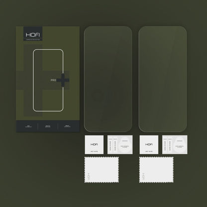 Folie de protectie Ecran HOFI Glass PRO+ pentru Apple iPhone 16 Pro, Sticla Securizata, Full Glue, Set 2 bucati, 2.5D, Transparenta
