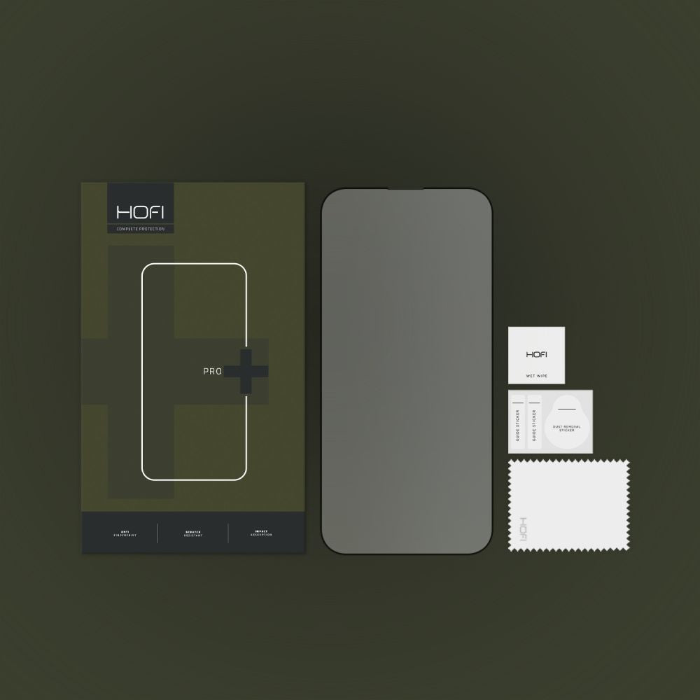 Folie de protectie Ecran HOFI PRO+ pentru Apple iPhone 14 Pro, Sticla Securizata, Full Glue, Neagra