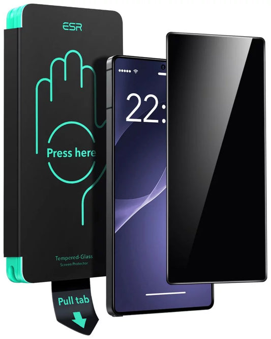 Folie de protectie Ecran Privacy ESR pentru Samsung Galaxy S25 Ultra S938, Sticla Securizata, Full Glue
