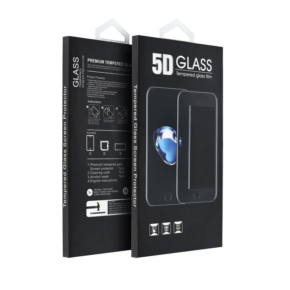 Folie de protectie Ecran OEM pentru Motorola Moto G04s / E14 / G24 Power / G04 / G24, Sticla Securizata, Full Glue, 5D, Neagra