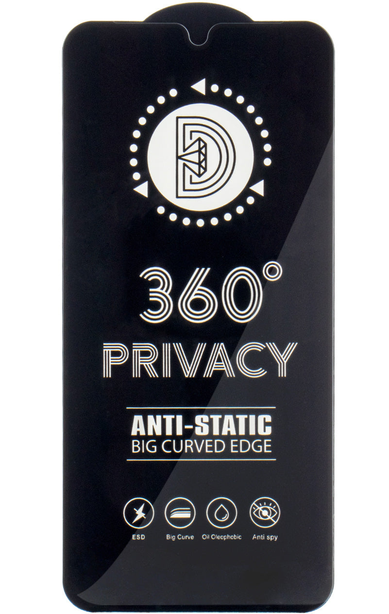 Folie de protectie Ecran Privacy OEM 360 pentru Apple iPhone 17 / 16 Pro, Sticla Securizata, Full Glue