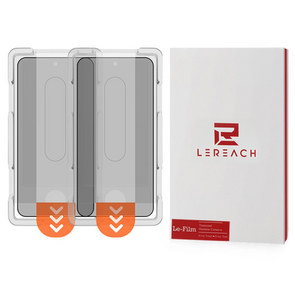 Folie de protectie Ecran Privacy Lereach pentru Xiaomi 17T Pro, Sticla Securizata, Full Glue, Set 2 bucati