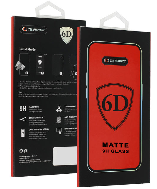 Folie de protectie Ecran Matte OEM pentru Apple iPhone 18 Pro, Sticla Securizata, Full Glue, 6D, Neagra