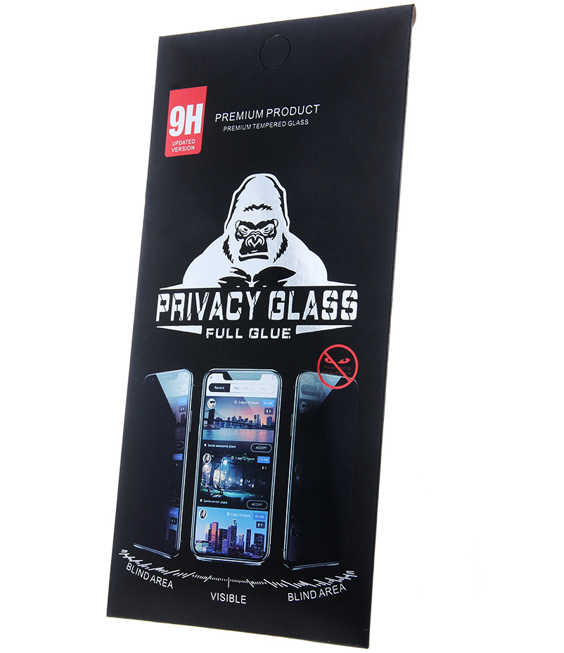 Folie de protectie Ecran Privacy OEM Glass pentru Apple iPhone 18 Pro Max, Sticla Securizata, Full Glue