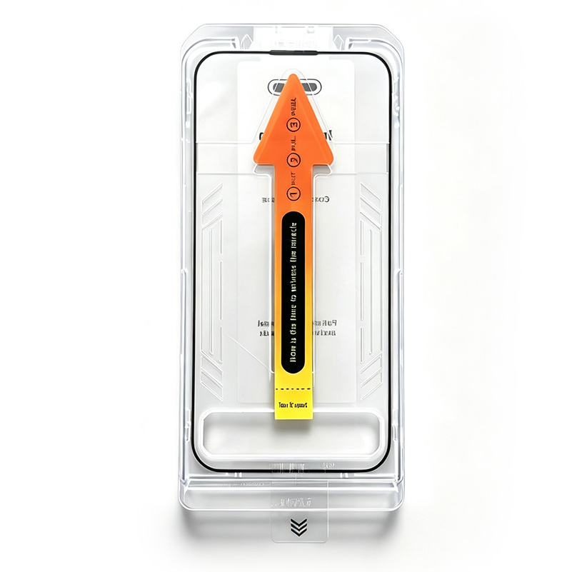 Folie de protectie Ecran OEM Dust Free Easy Fit pentru Apple iPhone 18 Pro Max / 17 Pro Max, Sticla Securizata, Full Glue, Neagra