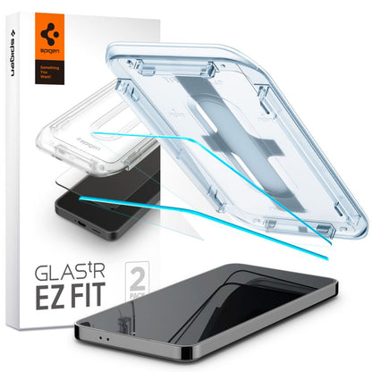 Folie de protectie Ecran Spigen GlastR EZ FIT pentru Samsung Galaxy S25+ S936 / S24+ S926, Sticla Securizata, Full Glue, Set 2 bucati AGL07432