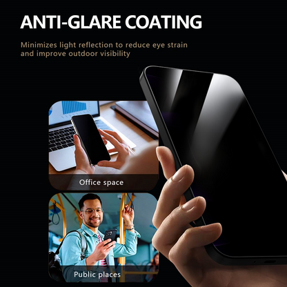 Folie de protectie Ecran Privacy Lereach pentru Xiaomi 17T Pro, Sticla Securizata, Full Glue, Set 2 bucati