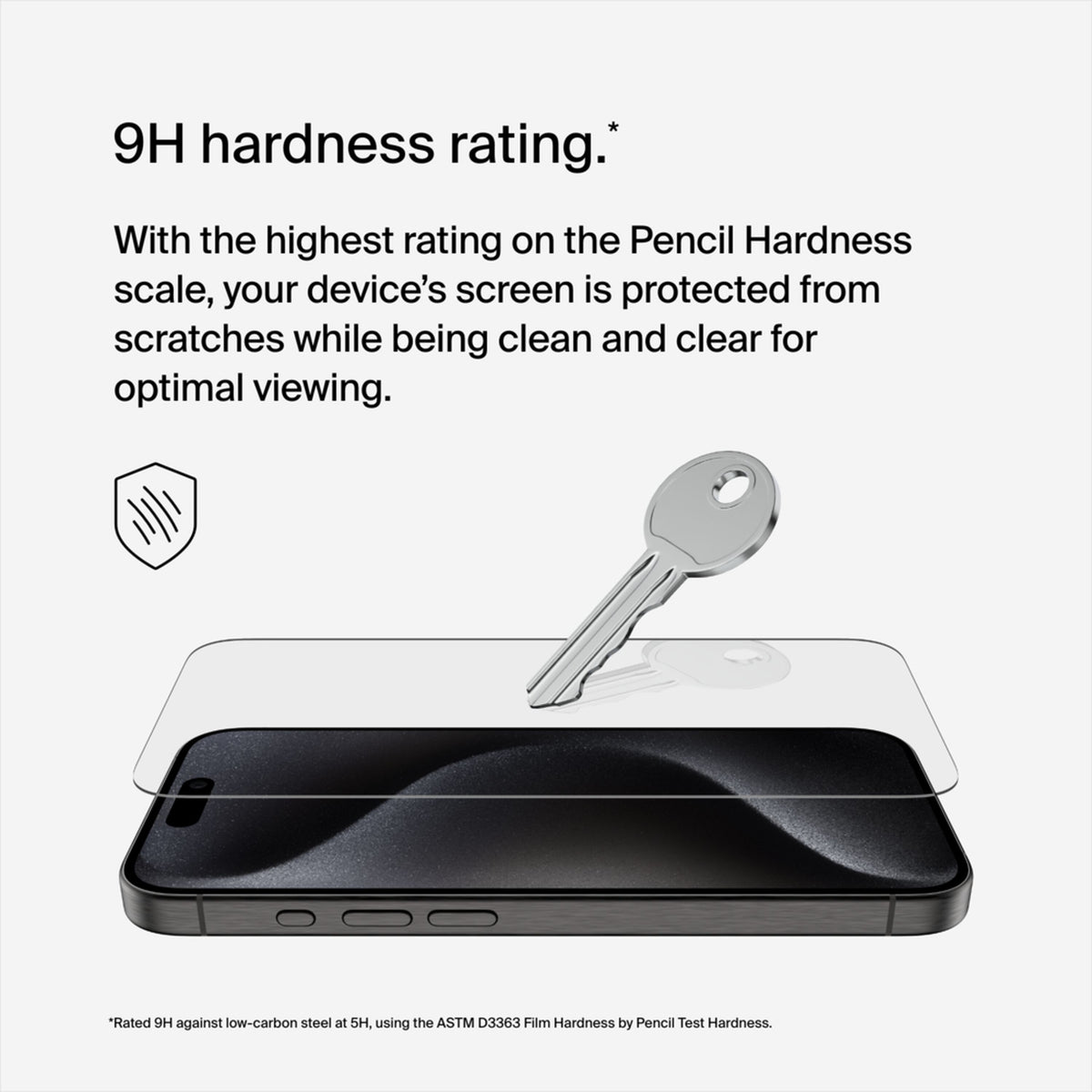 Folie de protectie Ecran Belkin ScreenForce TemperedGlass pentru Apple iPhone 15 Pro Max, Sticla Securizata, Full Glue OVA138zz