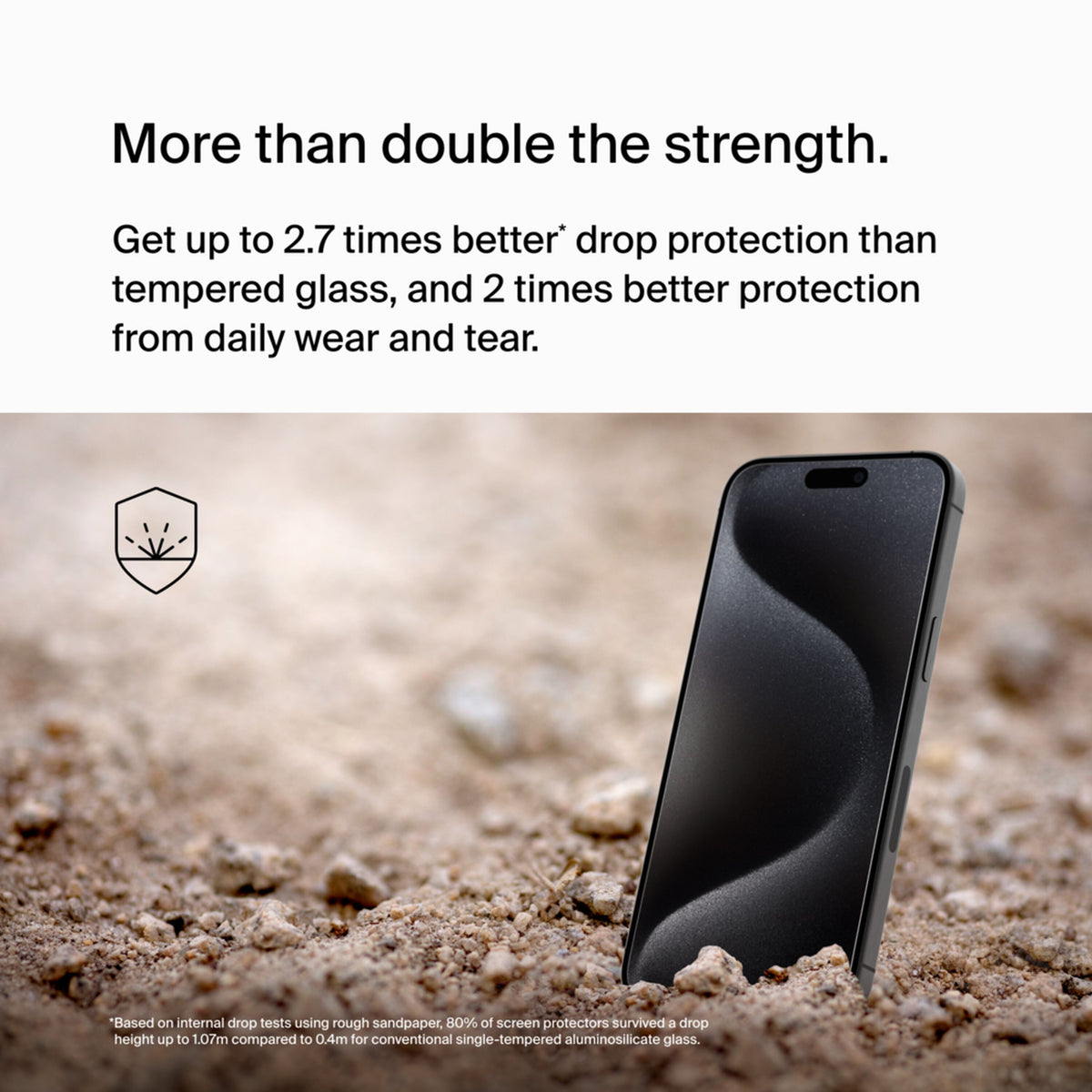 Folie de protectie Ecran Belkin ScreenForce UltraGlass 2 pentru Apple iPhone 15 Pro Max, Sticla Securizata, Full Glue OVA134zz