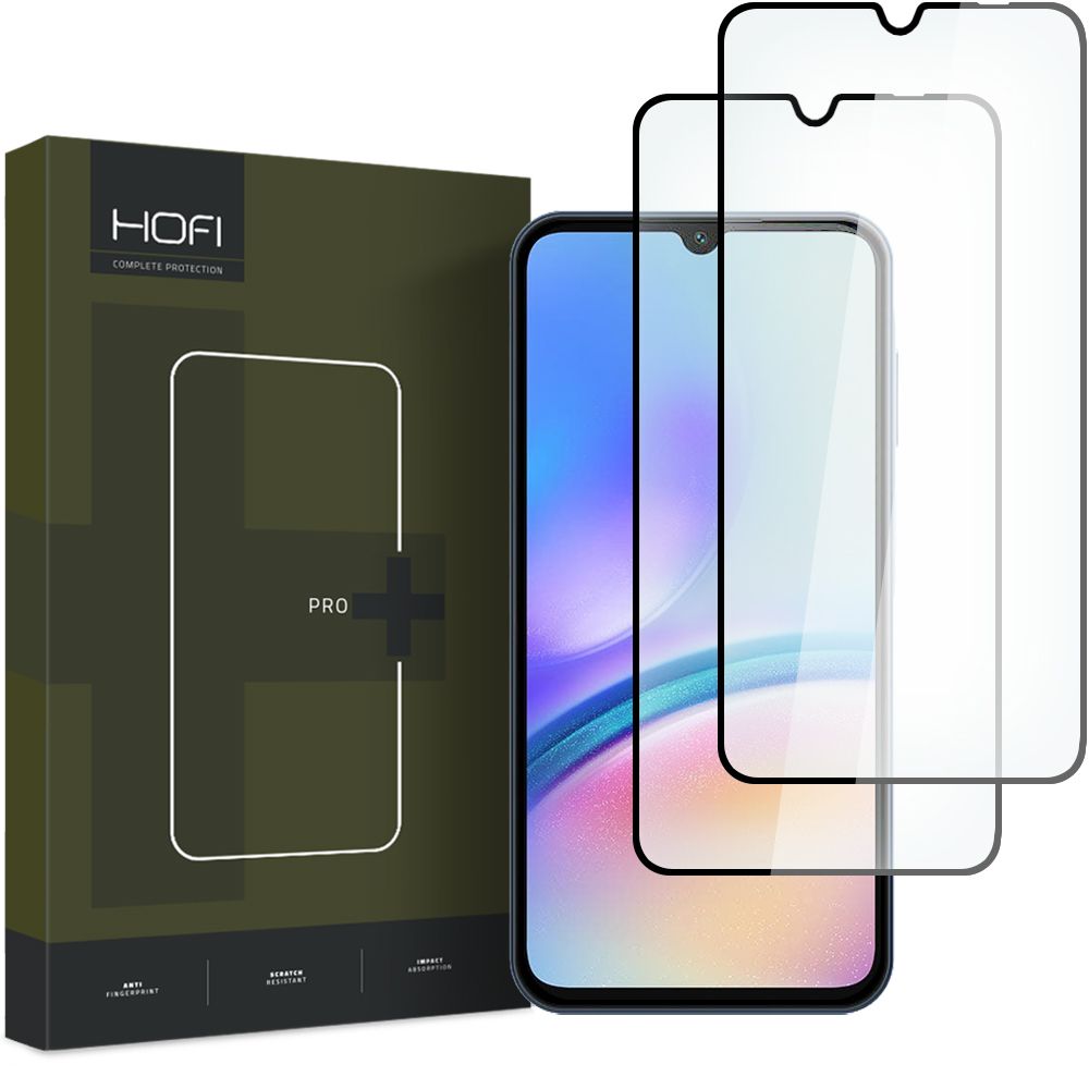 Folie de protectie Ecran HOFI Glass PRO+ pentru Samsung Galaxy A05s A057, Sticla Securizata, Ful Glue, Set 2 bucati, 2.5D, Neagra