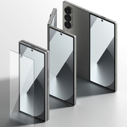 Folie de protectie Ecran Ringke Cover Display pentru Samsung Galaxy Z Fold6 F956, Sticla Securizata, AB Ultra Glue, Set 2 bucati, 2.5D, Ecran Exterior