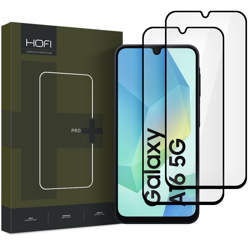 Folie de protectie Ecran HOFI Glass PRO+ pentru Samsung Galaxy A16 5G A166 / A16 4G A165, Sticla Securizata, Full Glue, Set 2 bucati, 2.5D, Neagra