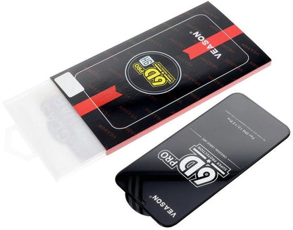 Folie de protectie Ecran Veason PRO pentru Motorola Moto E32s / E22s / E32 / G22, Sticla Securizata, Full Glue, 6D, Neagra