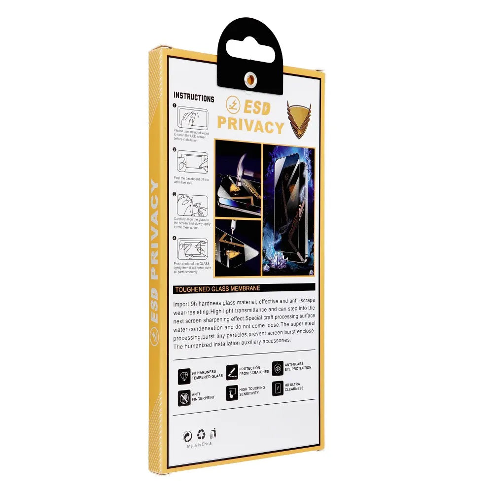 Folie de protectie Ecran Privacy OG Premium pentru Apple iPhone 17 Pro, Sticla Securizata, Full Glue
