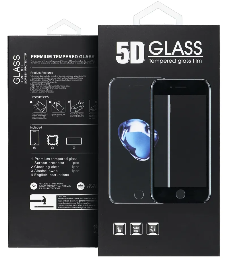 Folie de protectie Ecran OEM pentru Samsung Galaxy A57 5G, Sticla Securizata, Full Glue, 5D, Neagra