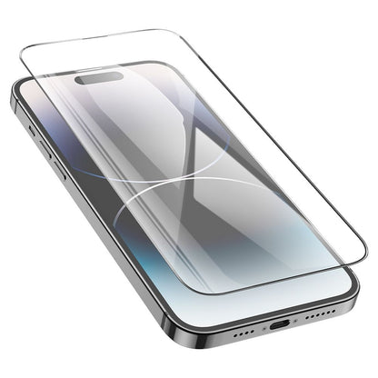 Folie de protectie Ecran HOCO pentru Apple iPhone 14 Pro Max, Sticla Securizata, Full Glue, Set 25 bucati, Neagra