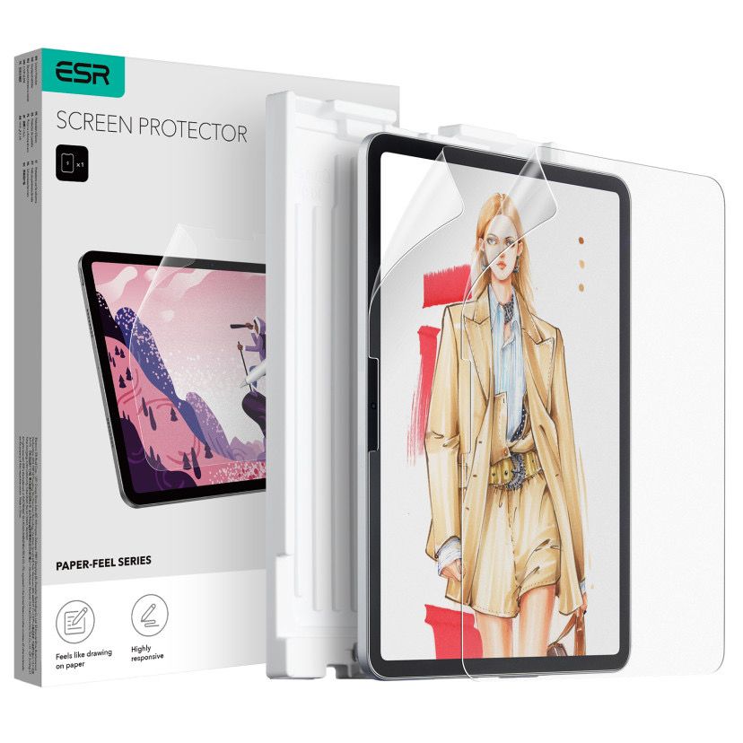 Folie de protectie Ecran Matte ESR Paper Feel pentru Apple iPad Pro 11 (2025) / iPad Pro 11 (2024), Plastic, Set 2 bucati