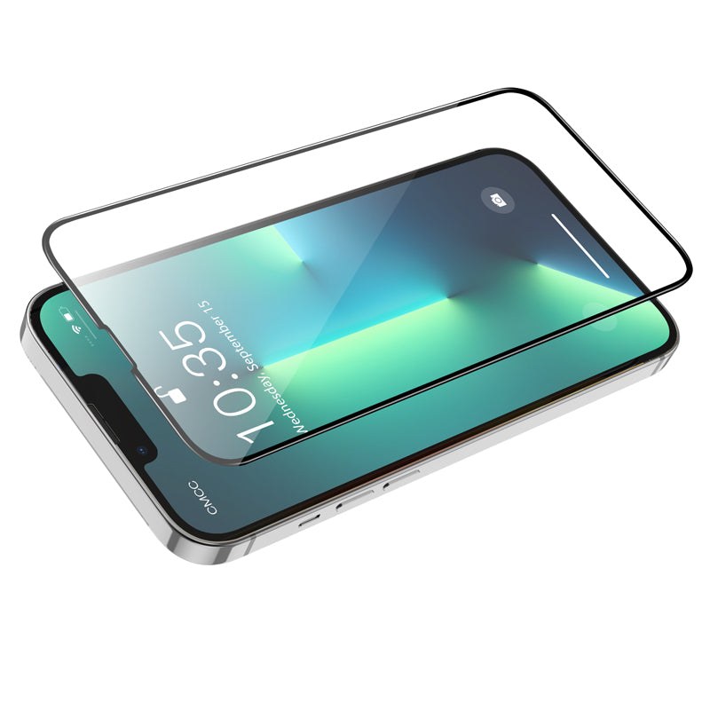 Folie de protectie Ecran HOCO G16 pentru Apple iPhone 17e / 16e / 14 / 13 Pro, Sticla Securizata, Full Glue, 5D, Neagra