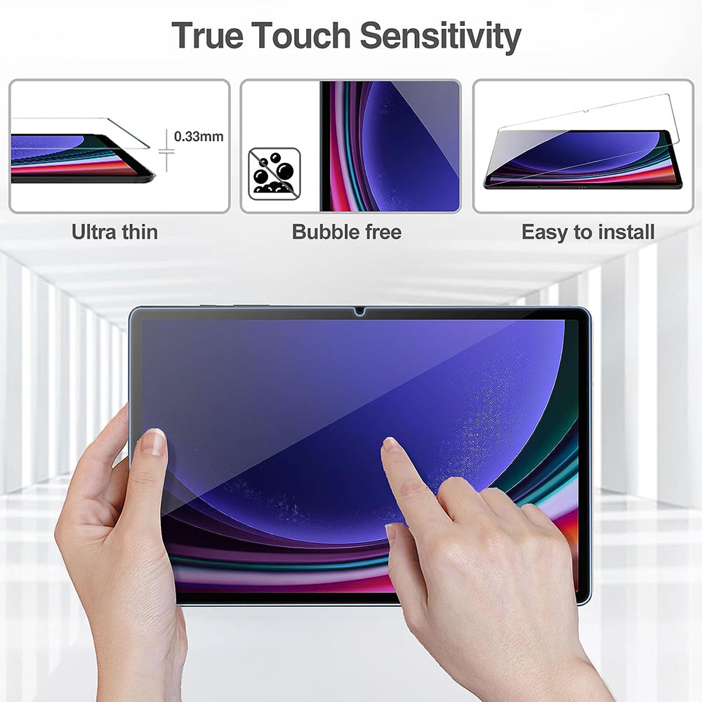 Folie de protectie Ecran Lito Classic pentru Samsung Galaxy Tab S9 FE / Tab S9, Sticla Securizata, Full Glue, 2.5D