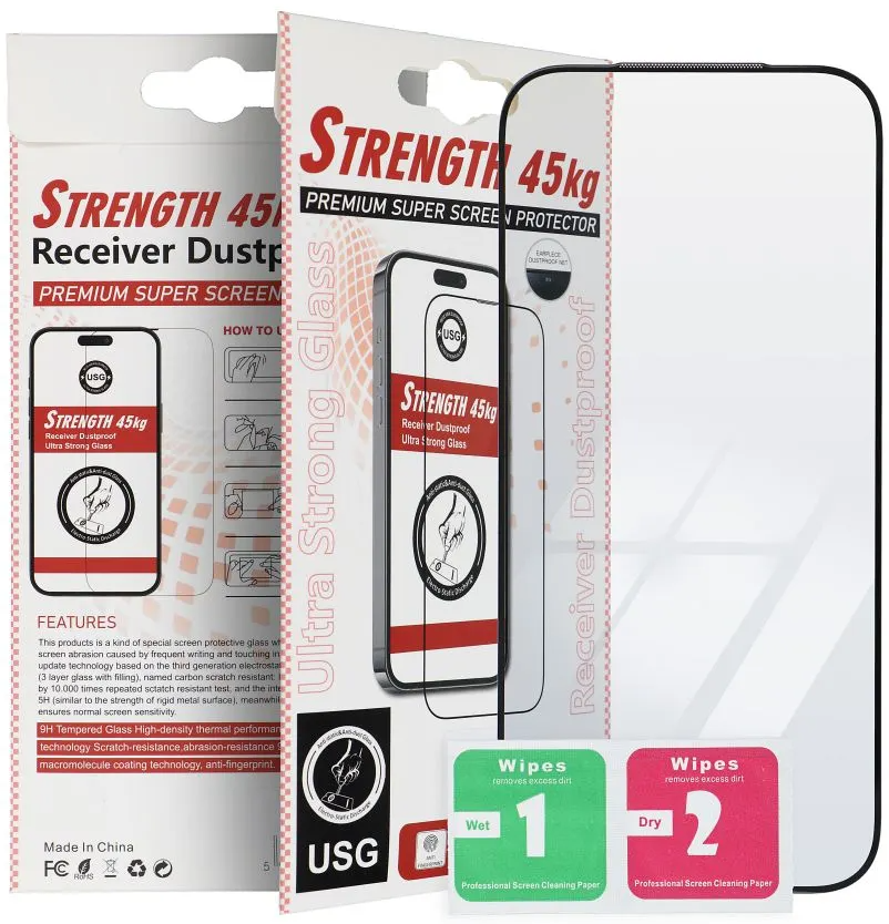 Folie de protectie Ecran OEM Ultra Strong 45KG pentru Apple iPhone 12 / 12 Pro, Sticla Securizata, Full Glue, 2.5D, Neagra