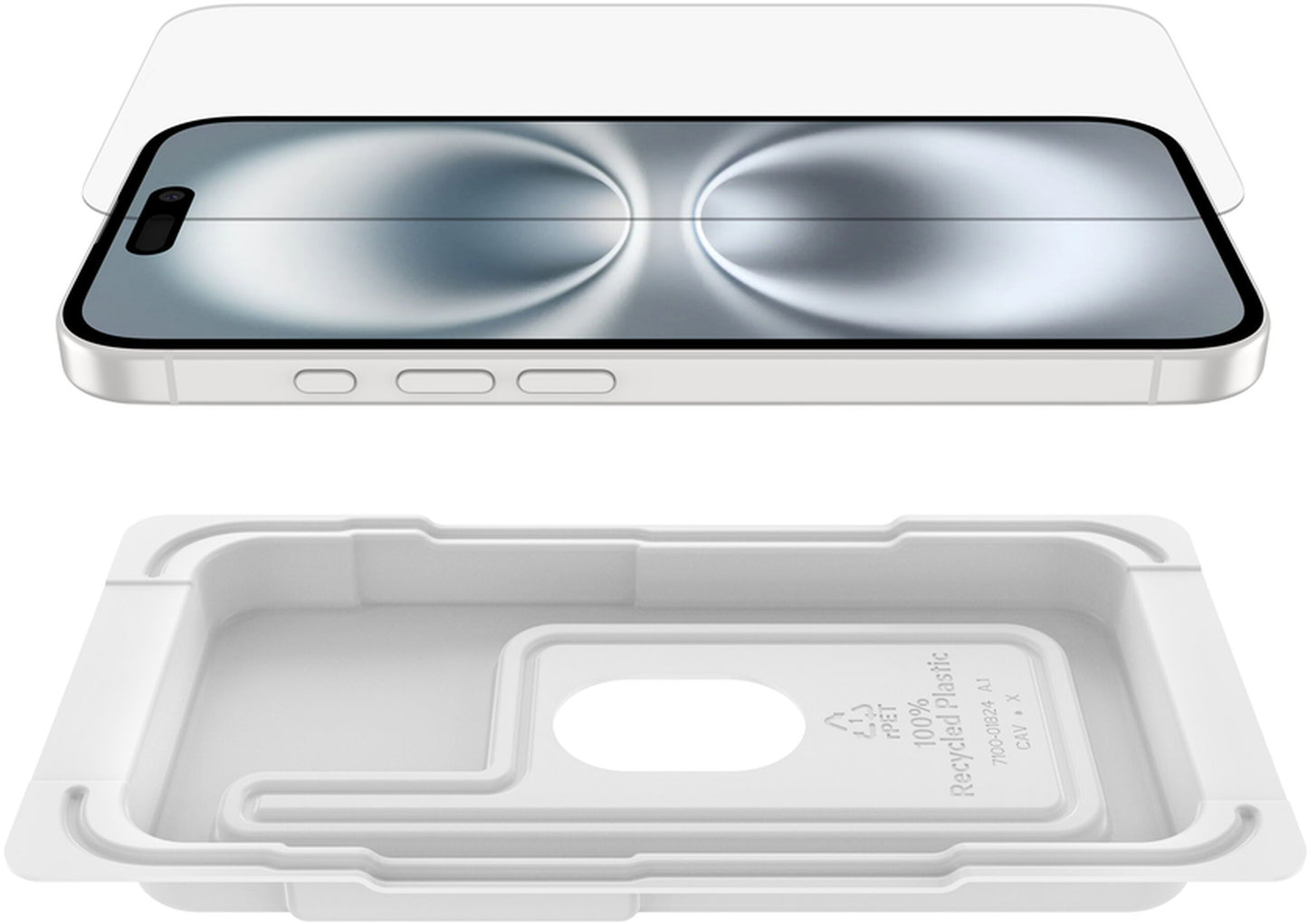 Folie de protectie Ecran Belkin ScreenForce TemperedGlass pentru Apple iPhone 16 / 15 / 14 Pro, Sticla Securizata, Full Glue OVA135zz