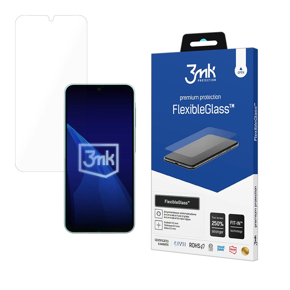 Folie de protectie Ecran 3MK FlexibleGlass pentru Samsung Galaxy A26 A266 / A16 5G A166 / A16 4G A165 / M16 M166, Sticla Flexibila, Full Glue