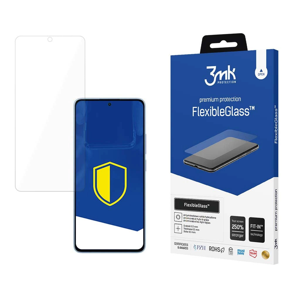 Folie de protectie Ecran 3MK FlexibleGlass pentru Xiaomi Redmi Note 13 4G, Sticla Flexibila, Full Glue