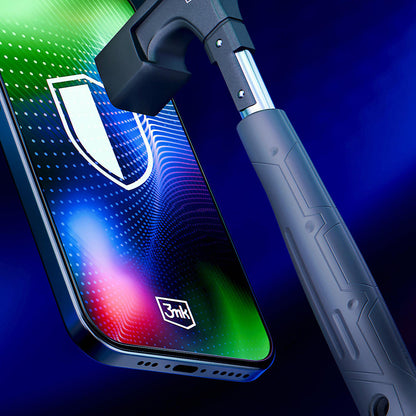 Folie de protectie Ecran 3MK Hardy Ultra pentru Apple iPhone 17 / 16 Pro, Sticla Securizata, Full Glue, Neagra