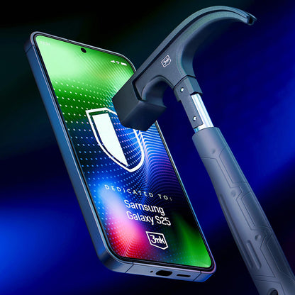 Folie de protectie Ecran 3MK Hardy Ultra pentru Samsung Galaxy S25 S931, Sticla Securizata, Full Glue, Neagra