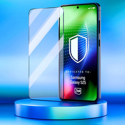 Folie de protectie Ecran 3MK Hardy Ultra pentru Samsung Galaxy S25 S931, Sticla Securizata, Full Glue, Neagra