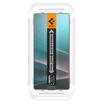 Folie de protectie Ecran Privacy Spigen GlastR EZ FIT HD pentru Samsung Galaxy S25 Ultra S938, Sticla Securizata, Full Glue, Set 2 bucati AGL09335