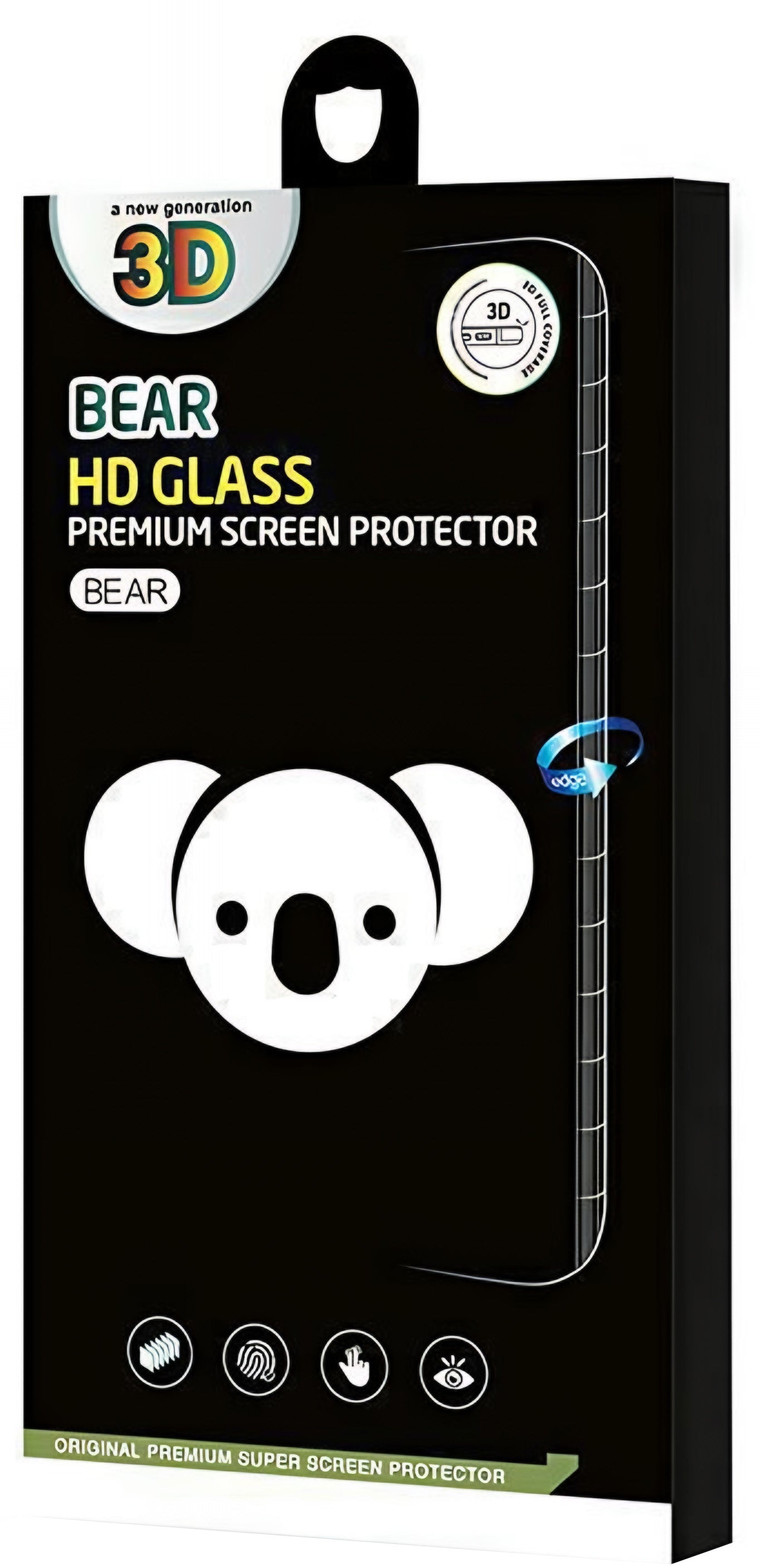 Folie de protectie Ecran Bear HD pentru Apple iPhone 17, Sticla Securizata, Full Glue, Neagra