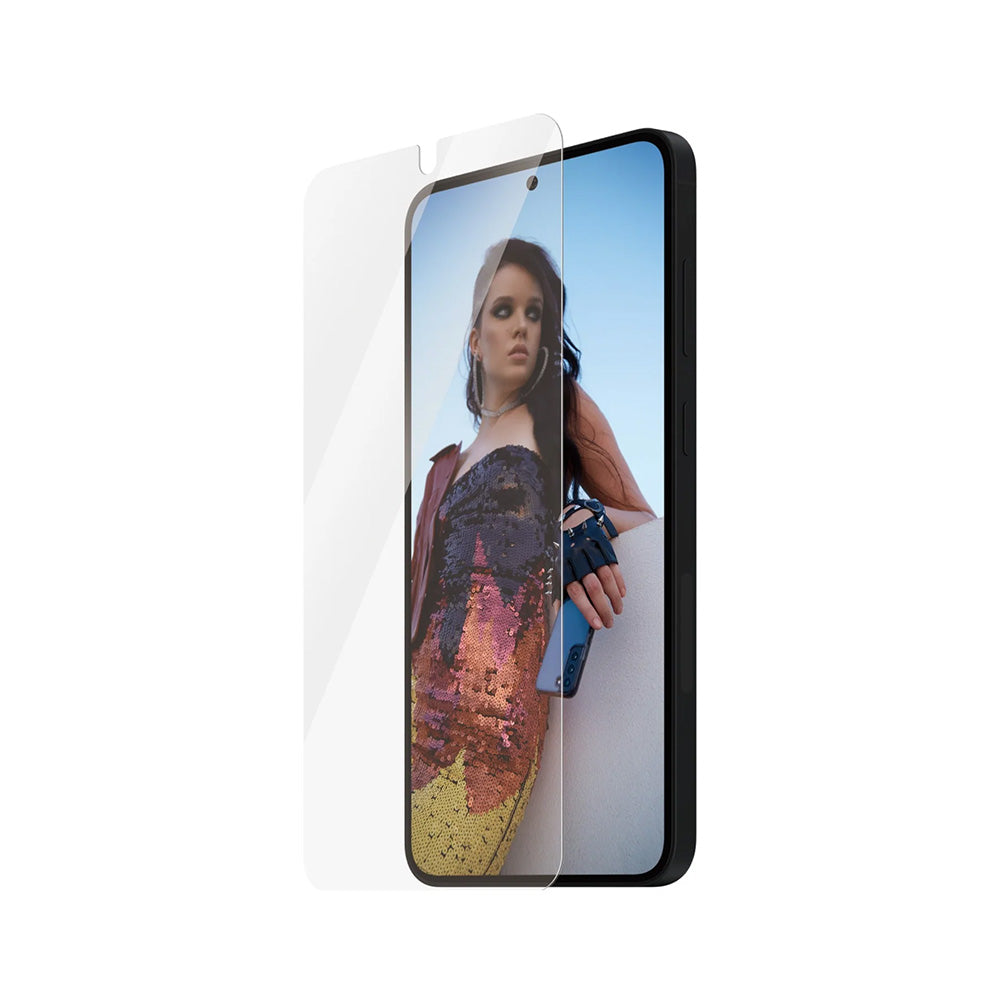 Folie de protectie Ecran PanzerGlass Safe. Ultra-Wide Fit EasyAligner pentru Samsung Galaxy S25+ S936, Sticla Securizata, Full Glue, Resigilata