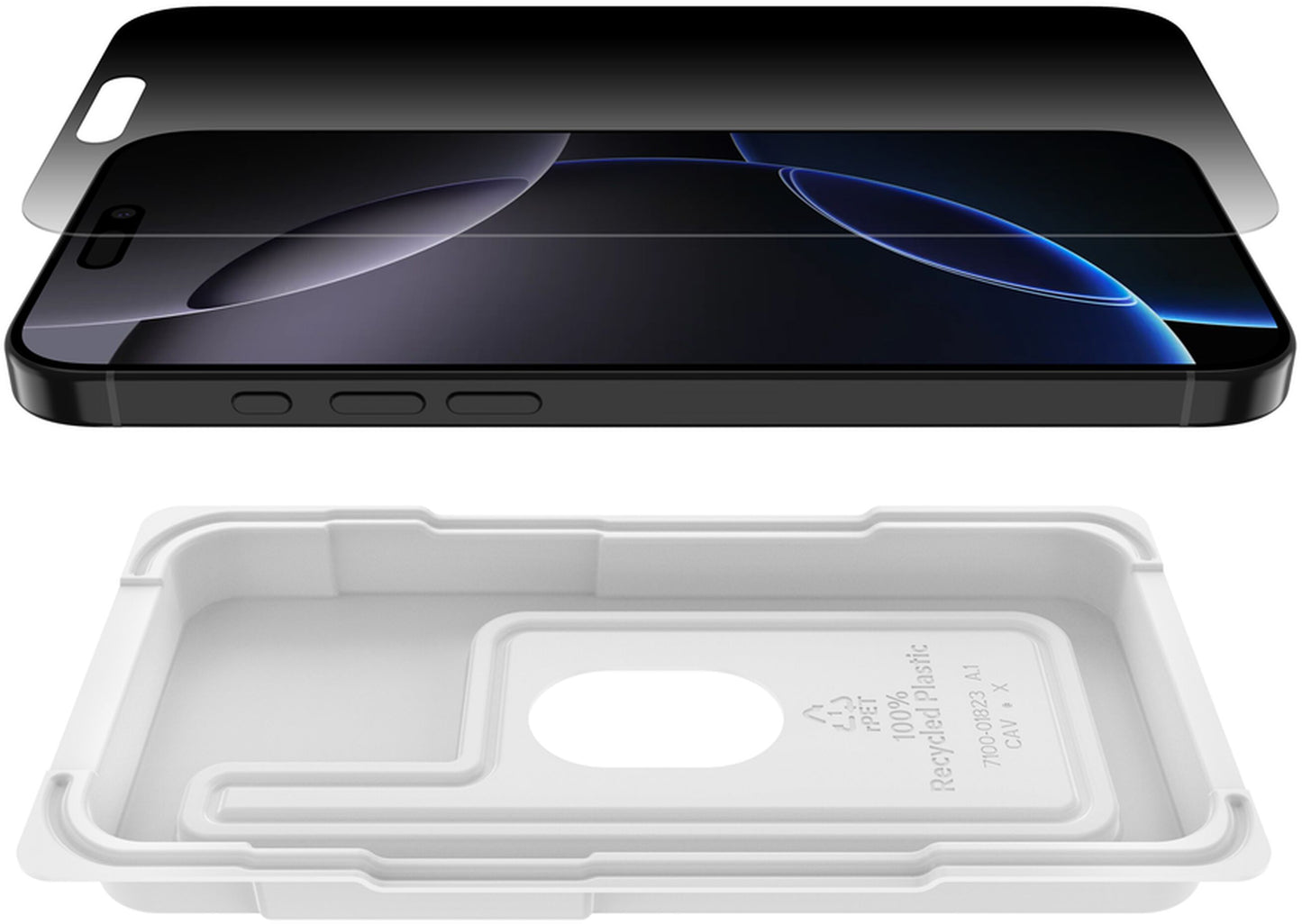 Folie de protectie Ecran Privacy Belkin ScreenForce InvisiGlass pentru Apple iPhone 16 Pro Max, Sticla Securizata, Full Glue OVA170hq