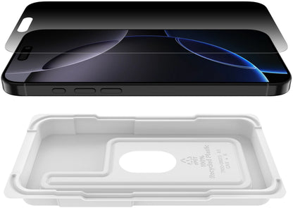 Folie de protectie Ecran Privacy Belkin ScreenForce InvisiGlass pentru Apple iPhone 16 Pro Max, Sticla Securizata, Full Glue OVA170hq