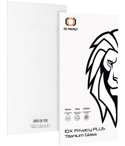 Folie de protectie Ecran Privacy Tel Protect 10X Plus Titanium pentru Apple iPhone 17 Pro, Sticla Securizata, Full Glue