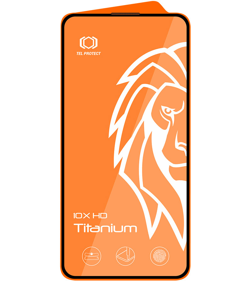 Folie de protectie Ecran Tel Protect 10X HD Plus Titanium pentru Apple iPhone 18 Pro Max / 17 Pro Max, Sticla Securizata, Full Glue, Neagra
