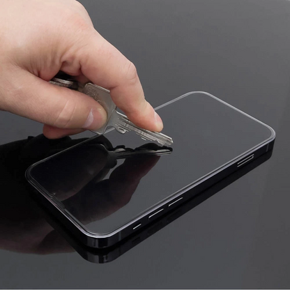 Folie de protectie Ecran Privacy WZK AntiSpy pentru Apple iPhone 15 Pro, Sticla Securizata, Full Glue