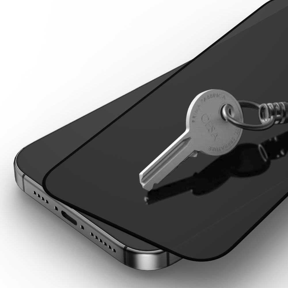 Folie de protectie Ecran Privacy Tech-Protect Spy+ pentru Apple iPhone 17 Pro Max / 16 Pro Max, Sticla Securizata, Full Glue, Set 2 bucati