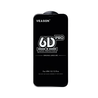 Folie de protectie Ecran Veason PRO pentru Apple iPhone 17 / 16 Pro, Sticla Securizata, Full Glue, 6D, Neagra