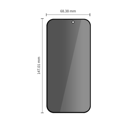 Folie de protectie Ecran Privacy Tech-Protect OneTouch pentru Apple iPhone 18 Pro, Sticla Securizata, Full Glue, Set 2 bucati