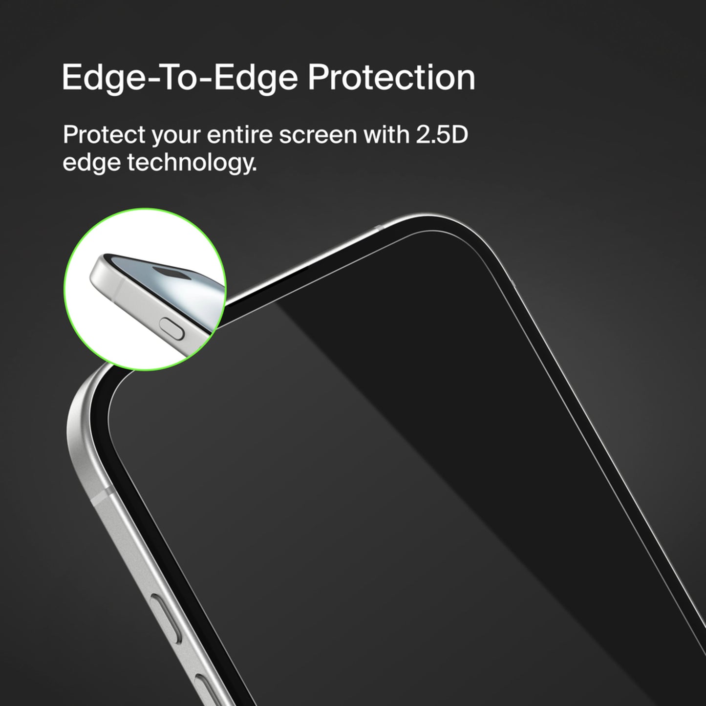Folie de protectie Ecran Belkin ScreenForce TemperedGlass pentru Apple iPhone 16 / 15 / 14 Pro, Sticla Securizata, Full Glue OVA135zz