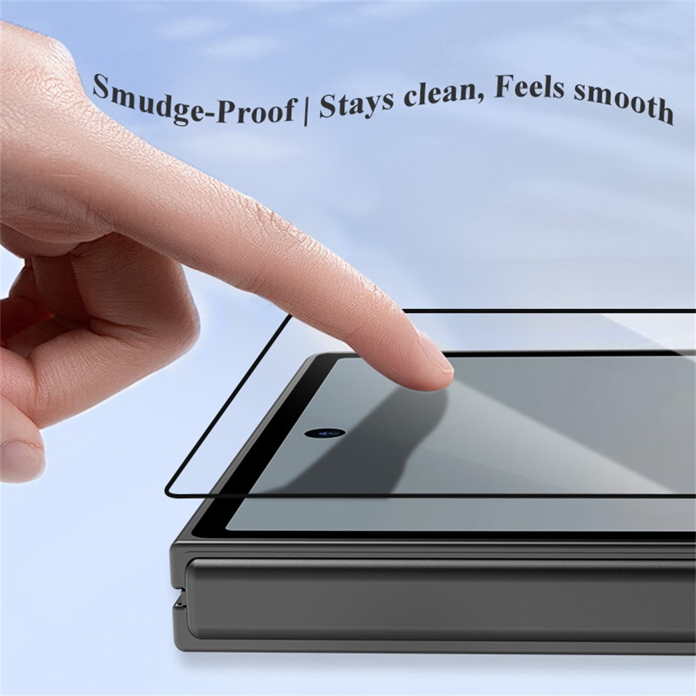 Folie de protectie Ecran Exterior Lereach pentru Samsung Galaxy Z Fold8 Ultra F976 / Z Fold7 F966, Sticla Securizata, Full Glue, Neagra