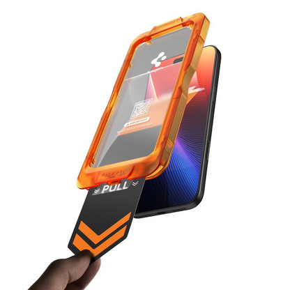 Folie de protectie Ecran Spigen GlastR Align Master Slim pentru Apple iPhone 17 Pro, Sticla Securizata, Full Glue, Set 3 bucati AGL10103