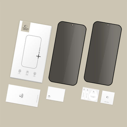 Folie de protectie Ecran Privacy Tech-Protect Spy+ pentru Samsung Galaxy S26 S942, Sticla Securizata, Full Glue, Set 2 bucati