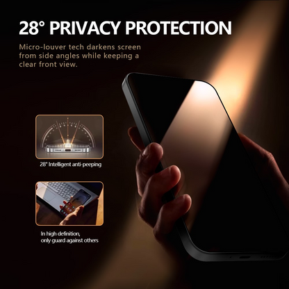 Folie de protectie Ecran Privacy Lereach pentru Xiaomi 17T Pro, Sticla Securizata, Full Glue, Set 2 bucati