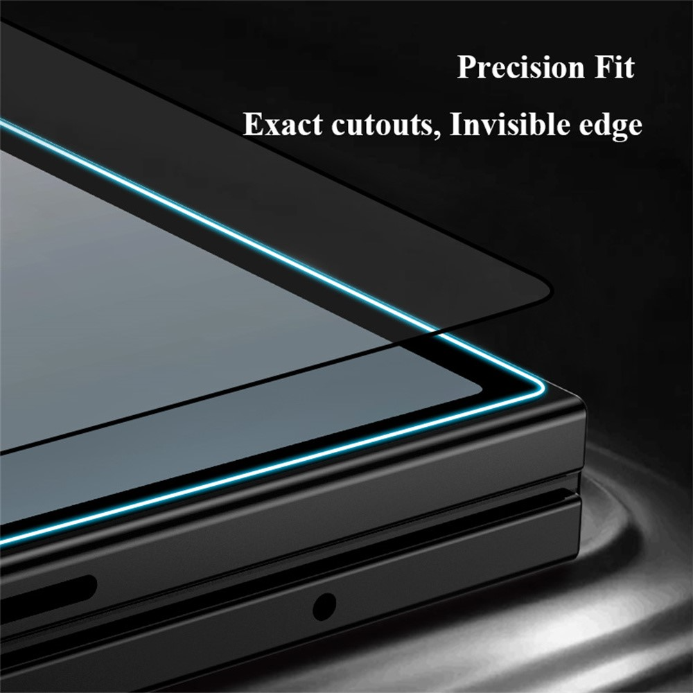 Folie de protectie Ecran Exterior Lereach pentru Samsung Galaxy Z Fold8 Ultra F976 / Z Fold7 F966, Sticla Securizata, Full Glue, Neagra