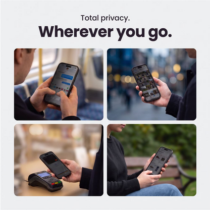 Folie de protectie Ecran Privacy Tech-Protect OneTouch pentru Apple iPhone 18 Pro, Sticla Securizata, Full Glue, Set 2 bucati